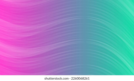 Moderne, grüne und violette Farbverlauf-Hintergründe mit Wellenlinien. Kopfbanner. Helle, geometrische abstrakte Präsentationshintergründe. Vektorgrafik