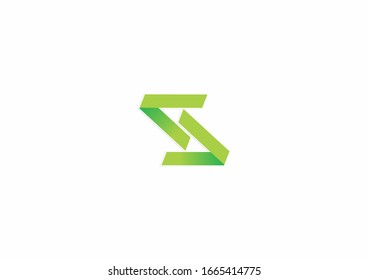 Forma moderna de cintas verdes, vector eps10