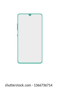 modern green smartphone mockup