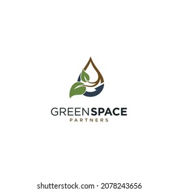 Modern green space design logo