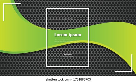 Modern green sport abstract background in full HD size, vector template for your design work, presentation, website or others.