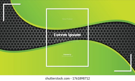 Moderno fondo abstracto de deporte verde en tamaño HD completo, plantilla vectorial para su trabajo de diseño, presentación, sitio web u otros.