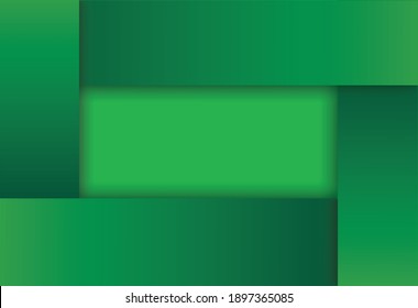 cuadrado verde moderno en ilustración vectorial de fondo verde