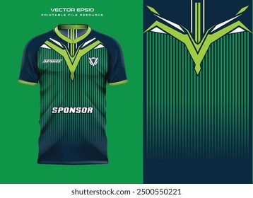 modern green symmetry t shirt mockup sport jersey design for football soccer, racing, e sports, running design kit