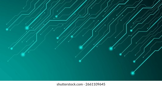 Moderno fundo de circuito de tecnologia verde. Adequado para serviços de TI, promoção de software e cartazes de inovação.
