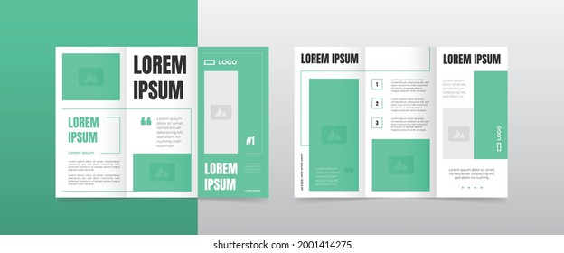 Modern Green Trifold Brochure Layout