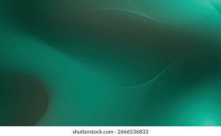 Modern Green Wave Background .Pode ser usado para landing page, capas de livros, folhetos, folhetos, revistas, quaisquer marcas, banners, cabeçalhos, apresentações e papel de parede