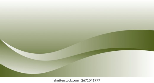 Modern green wave background design, vector illustration