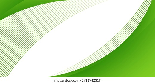 Modern green wave background with smooth curves, gradient tones, Suit for banner, web, brochure, pamflet, poster and presentation