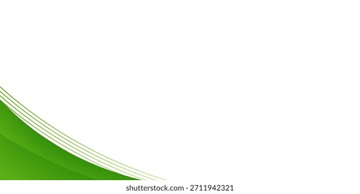 Modern green wave background with smooth curves, gradient tones, Modern Trendy design in Vector Illustration