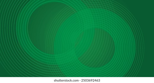 Modern green wave curve abstract presentation background.