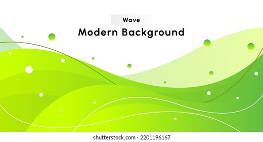 Modern green wave gradient background