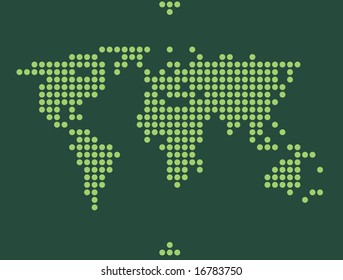 modern green world map