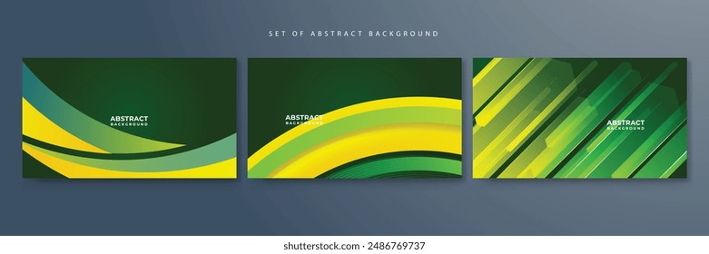 Modern green and yellow digital speed tech background. Abstract modern green lines background. Vector illustration green vector background, can be used for cover design, poster and advertising
