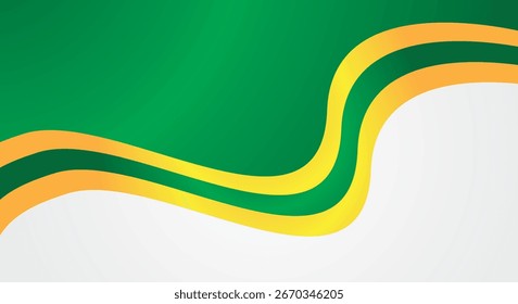 Fundo da bandeira das ondas amarelas verdes modernas
