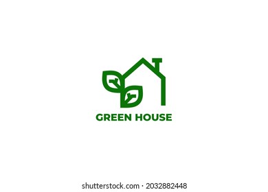 modern greenhouse logo template vector