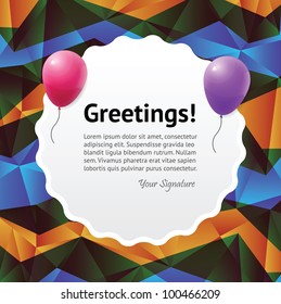 Modern greeting card