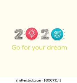 A modern greeting card for the New Year