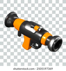 Modern grenade launcher close up. Weapons for throwing mines, projectiles