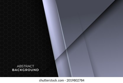 modernes, graues abstraktes Hintergrundbanner-Design in Hexagon-Textur