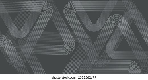 Modern grey abstract background design. Geometric line pattern. Grey gradient line texture.