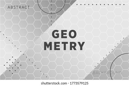 modern grey abstract geometry shape background banner, with dots in hexagon texture, can be used in cover design, poster, book design, website backgrounds or advertising. vector illustration.