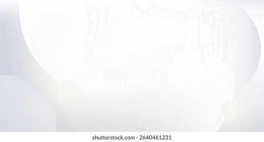 Modern grey background with dynamic circle lines abstract