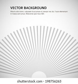 Modern grey background with ray lines. Gorgeous graphic image template. Abstract vector Illustration eps 10 for your business brochure, futuristic magazine, cover page brochure