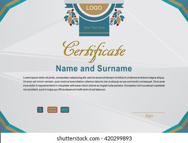 Modern grey certificate