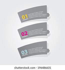 Modern grey Design template / can be used for infographics / numbered banners / graphic or website layout vector