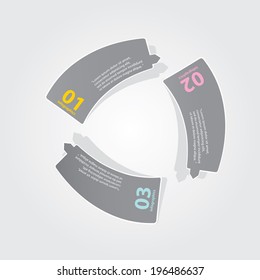 Modern grey Design template / can be used for infographics / numbered banners / graphic or website layout vector