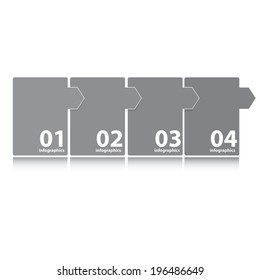 Modern grey Design template / can be used for infographics / numbered banners / graphic or website layout vector