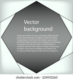 Modern Grey Hexagon Design Background.Overlap dimension modern line bar design for text and message. Template design.