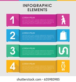 Modern grey infographic template. infographic design with grey icons includes wrist watch, pipe. can be used for presentation, diagram, annual report, web design.
