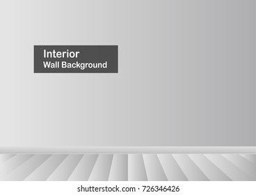 Modern grey interior background with copy space. Architecture design for home and room. Vector design.