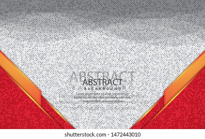 Modern grey and red background vector overlap layer with space for sample text abstract style for background design. Texture with glittering squares. EPS 10