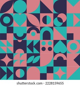 Modern grid background with geometric shapes, geometry graphics and abstract background