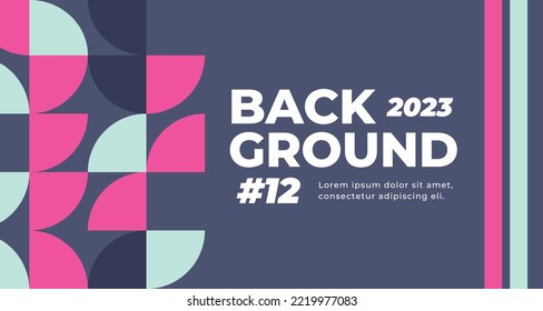 Modern grid banner with geometric shapes, geometry graphics and abstract background vector. Geometry grid pattern banner vivid presentation illustration
