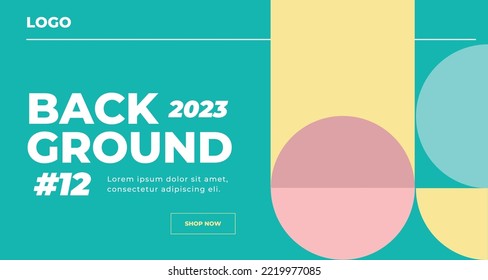 Modern grid banner with geometric shapes, geometry graphics and abstract background vector. Geometry grid pattern banner vivid presentation illustration