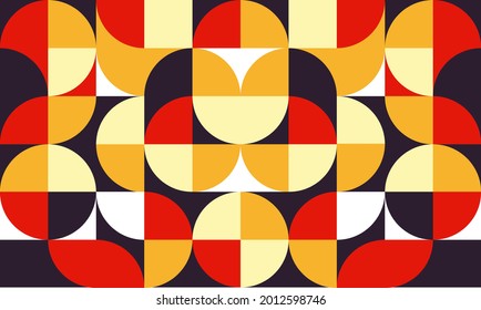 Modern grid flyer with geometric shapes, geometry graphics and abstract background vector set. Geometry grid pattern banner vivid presentation illustration