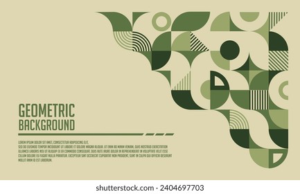 Volante moderno de rejilla con formas geométricas, gráficos geométricos y conjunto colorido de vector de fondo abstracto.  Buen diseño para Presentación, Volante y Tarjetas, Diseño de Sitio Web. Ilustración vectorial.