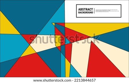 Modern grid flyer with geometric shapes, geometry and vector graphics on abstract background. eps10