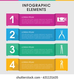 Modern grip infographic template. infographic design with grip icons includes vice clamp. can be used for presentation, diagram, annual report, web design.