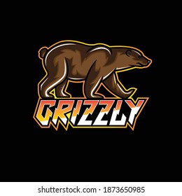 modern grizzly esport logo gaming 