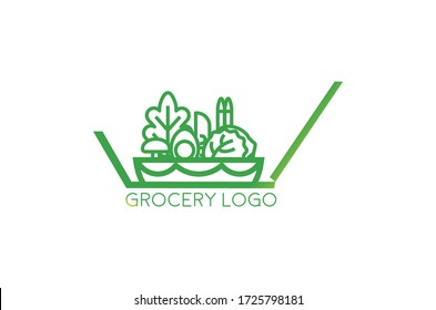 Modern Grocery Logo Design Template Stock Vector (royalty Free 