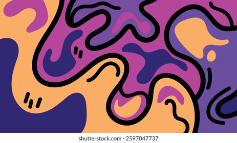 Modern groovy background design. Vector 10 editable file