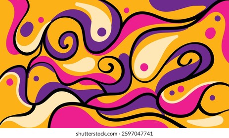 Modern groovy background design. Vector 10 editable file