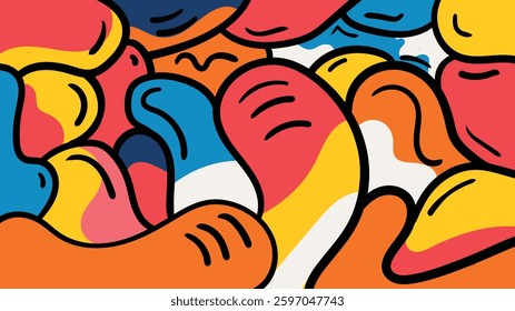 Modern groovy background design. Vector 10 editable file