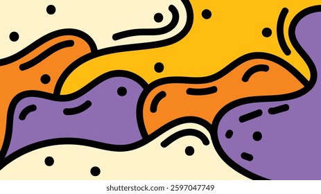 Modern groovy background design. Vector 10 editable file