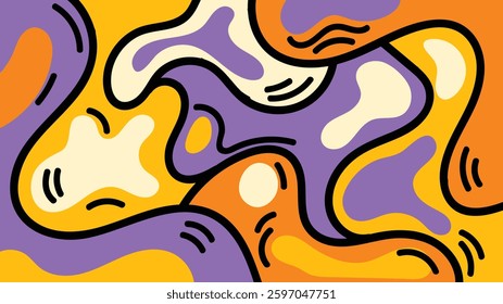 Modern groovy background design. Vector 10 editable file